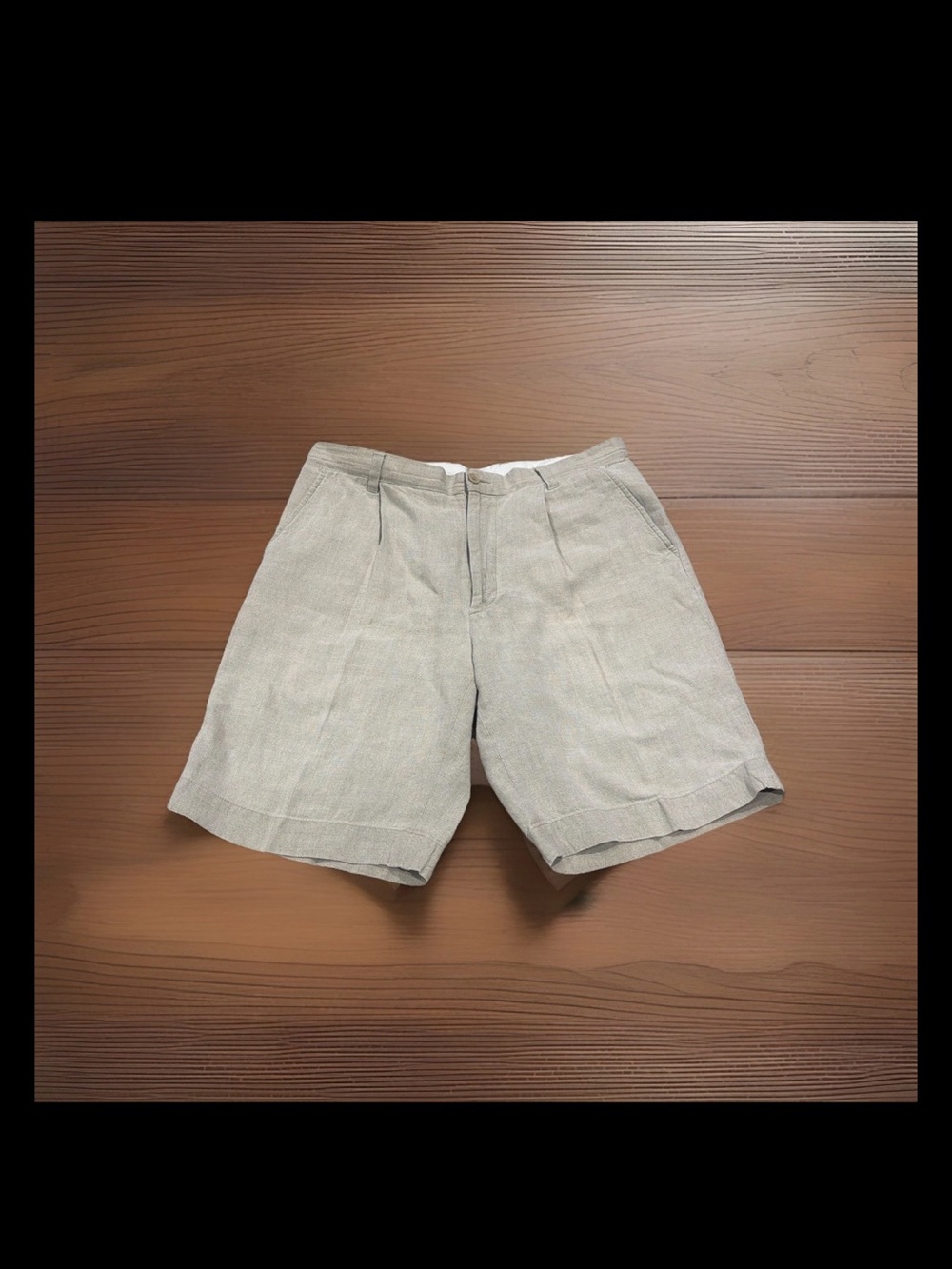 Armani Exchange A/X Men’s Khaki Linen Chino Shorts Size 33